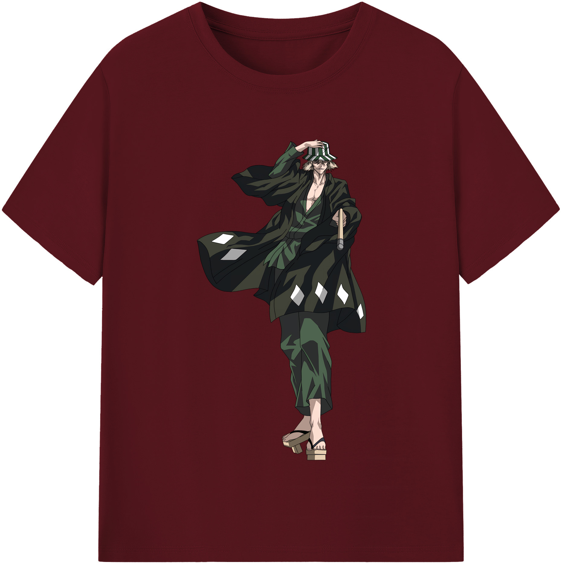 （画像用） "ブリーチ 浦原 喜助（うらはら きすけ） BLEACH Urahara Kisuke " 綿100％半袖Tシャツ（フロントプリント）